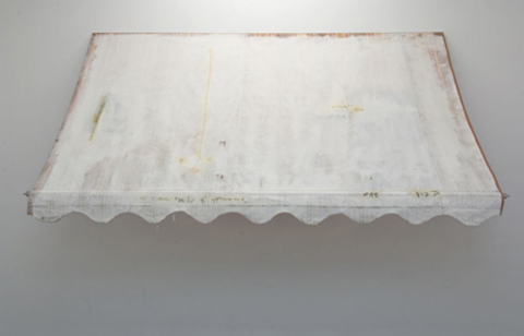 L. Budd, untitled N.D. (c.1997) awning, acrylic paint, 135 x 550 x 110cm; courtesy of the artists