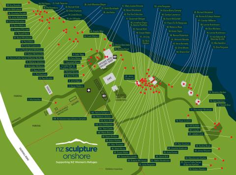 10th NZSOS biennial, 2014 exhibition map