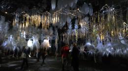 Philip Beesley, “Hylozoic Series” 2011, at Cockatoo Island, 18th Biennale of Sydney, photo by Rob Garrett