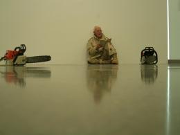Jim Allen, Poetry for Chainsaws: A reading of Alan Ginsberg's 1956/59 poem Howl, performance, St Paul St Gallery, 20 January 2007. Photos by Rob Garrett