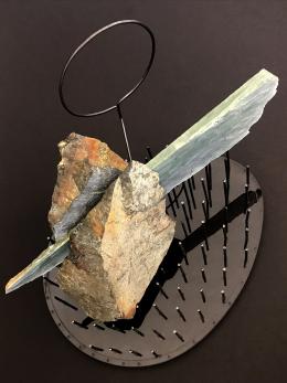 Aaron Paterson & Sarosh Mulla, Penumbral (2017); model (rock, steel and Perspex); photo courtesy of the artists 