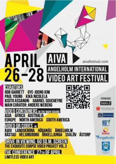 Ängelholm International Video Art Festival (AIVA) Festival poster, April 2012, Ängelholm, Sweden