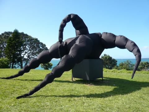 Alex Hoyles, NZ Sculpture OnShore exhibition 2008, photo by Rob Garrett