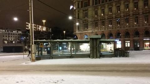 Alvar Aalto's Erottaja Pavilion, site of Nathalie Chambart's Nowhere, LUX Helsinki 2016; photo by Rob Garrett