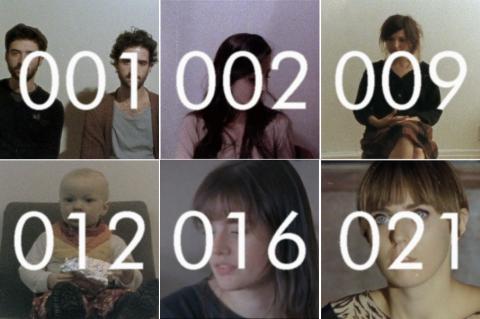 Andrew de Freitas, Screentests 2010-12 (Stills 1, 2, 9, 12, 16, 21), 8mm color film with digital transfer, each approximately 1.00 minute; images courtesy of the artist