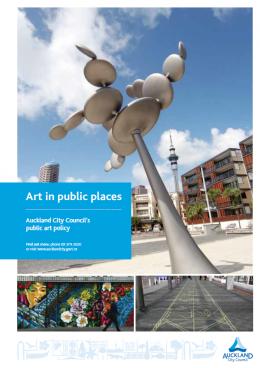 Art in public places: Auckland City Council’s public art policy, August 2008 (author: Rob Garrett)