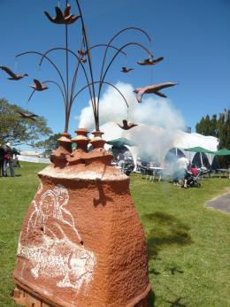 Barry Brickell, NZ Sculpture OnShore exhibition 2008, photo by Rob Garrett