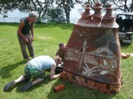 Barry Brickell, NZ Sculpture OnShore exhibition 2008, photo by Rob Garrett