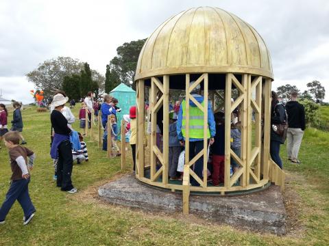 Brendan McGorry, Holy of Holies 2012, NZ Sculpture OnShore exhibition 2012; photo by Rob Garrett