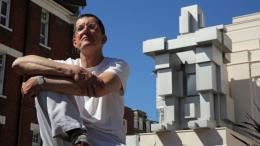 British Artist Anthony Gormley with his work, Room, in London; photo Dan Kitwood