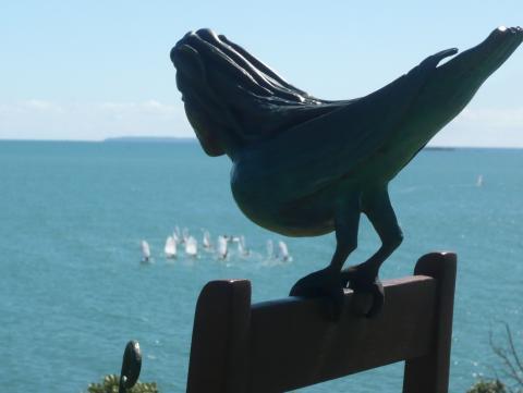 Bronwynne Cornish, NZ Sculpture OnShore exhibition 2010, photo by Rob Garrett