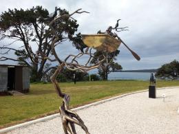 Campbell Maud, The Rower 2012, NZ Sculpture OnShore 2012; photo by Rob Garrett