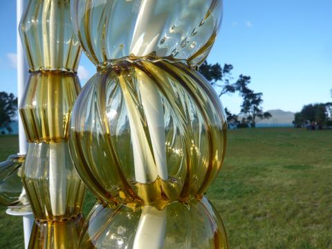 Campbell Wylie, NZ Sculpture OnShore exhibition 2008, photo by Rob Garrett