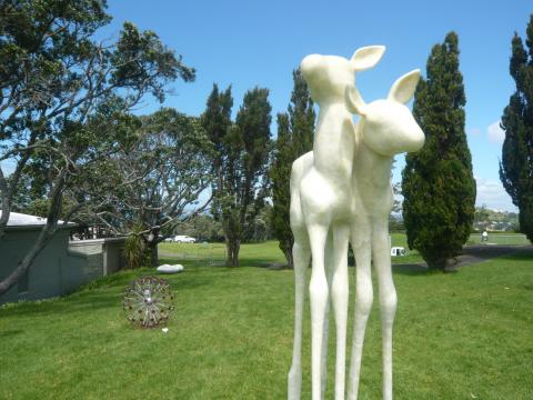 Cat Auburn, NZ Sculpture OnShore exhibition 2008, photo by Rob Garrett