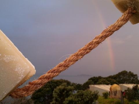 Chelsea Rothbart, Single wax fold (detail) 2012, NZ Sculpture OnShore 2012; photo by Rob Garrett