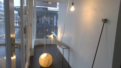 Chelsea Rothbart, Wax workings (day 1), 2012, wax, light bulbs, electric cables, wire and steel (0247), photo by Rob Garrett