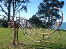 Chris Moore, NZ Sculpture OnShore exhibition 2010, photo by Rob Garrett