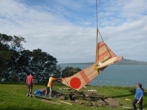 Christian Nicolson, NZ Sculpture OnShore exhibition 2008, photo by Rob Garrett