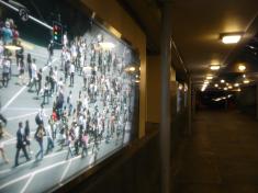 Daniel Crooks, Bledisloe Walkway Light Boxes, 2011; photo by Rob Garrett, P1310947