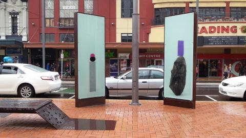 Daniel von Sturmer, Production Still, Improbable Stack, 2013; Courtenay Place Park; photo by Rob Garrett