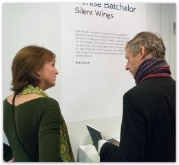 Denise Batchelor & Rob Garrett at Silent Wings opening, Lopdell House Gallery; photo courtesy of artsdiary.co.nz