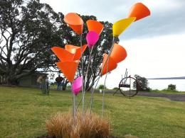 Donna and Colwyn Hanson, Tall Poppies 2012, NZ Sculpture OnShore 2012; photo by Rob Garrett