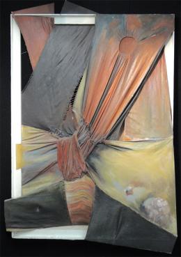 Edward Bullmore, Hikurangi No5, 1963, mixed media on canvas, 165 x 109 cm