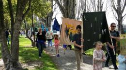 Fiona Jack, Otakaro Plant Parade, 4 October 2015, SCAPE 8 New Intimacies community collaboration project; photo by Rob Garrett