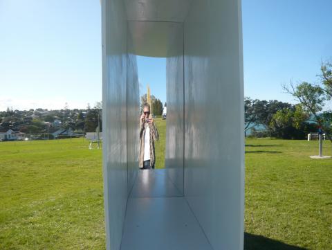 Gaby Montejo, NZ Sculpture OnShore exhibition 2010, photo by Rob Garrett