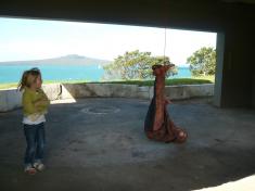 Gambia Castle (Dan Arps, Nick Austin, Tahi Moore) site-specific commission, NZ Sculpture OnShore exhibition 2008, photo by Rob Garrett