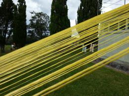 Gaye Jurisich, Lean-to 2012, NZ Sculpture OnShore 2012; photo by Rob Garrett