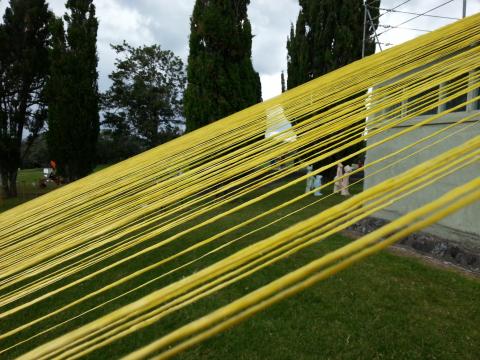 Gaye Jurisich, Lean-to 2012, NZ Sculpture OnShore 2012; photo by Rob Garrett