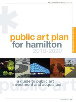 HCC Public Art Plan 2010-20, Cover