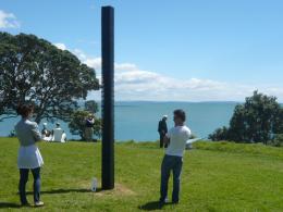 Humphrey Ikin, NZ Sculpture OnShore exhibition 2010, photo by Rob Garrett