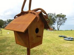 Jamie Pickernell, Come Down From There At Once! (detail) 2012, NZ Sculpture OnShore 2012; photo by Rob Garrett