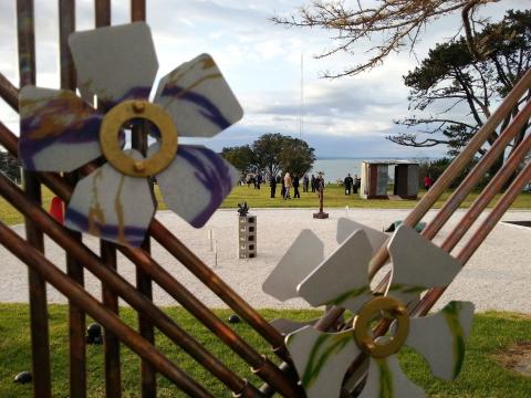 Linda Bruce, Twinning Portal (detail) 2012, NZ Sculpture OnShore 2012; photo by Rob Garrett