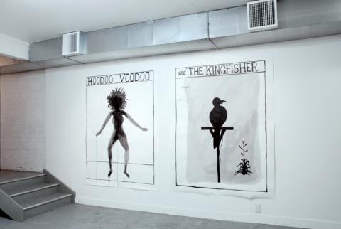 Lonnie Hutchinson, 'Hoodoo Voodoo' and '...and The Kingfisher'; The Blue Room exhibition, curated by Pippa Sanderson 2008