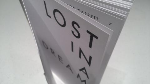 Lost in a dream catalogue printer's proof just prior to ordering the first print run in time for the Vernissage; photo by Rob Garrett