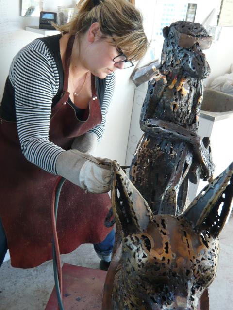Lucy Bucknall, NZ Sculpture OnShore exhibition 2008, photo by Rob Garrett
