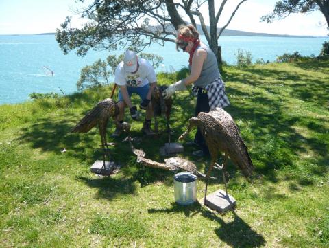 Lucy Bucknall, NZ Sculpture OnShore exhibition 2010, photo by Rob Garrett