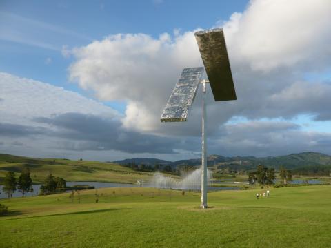 George Rickey, Two Rectangles 1987, Gibbs Farm, photo by Rob Garrett