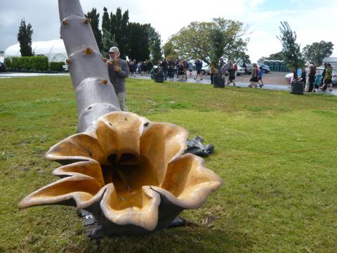 Phil Bonham, NZ Sculpture OnShore exhibition 2008, photo by Rob Garrett