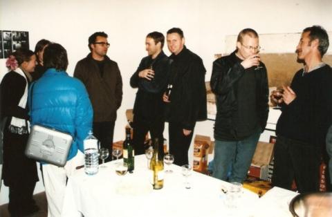 Richard Crow, The Living Archive, closing event, Blue Oyster Gallery, August 1999, photo by Rob Garrett