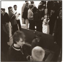 Richard Crow, The Living Archive, the inaugural Blue Oyster Gallery exh, 29 June 1999, photo Karl Buckley,1