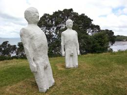 Richard Wedekind, Buoys ideas straining against the tide 2012, NZ Sculpture OnShore exhibition 2012; photo by Rob Garrett