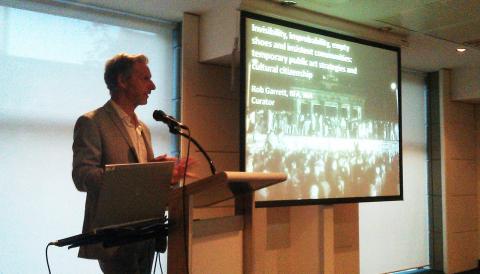 Rob Garrett lecture for La Trobe University, State Library of Victoria; photo by Isabella Holding