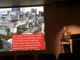 Rob Garrett public talk, Auckland Art Gallery, April 16, 2015; photo by Philip Tse