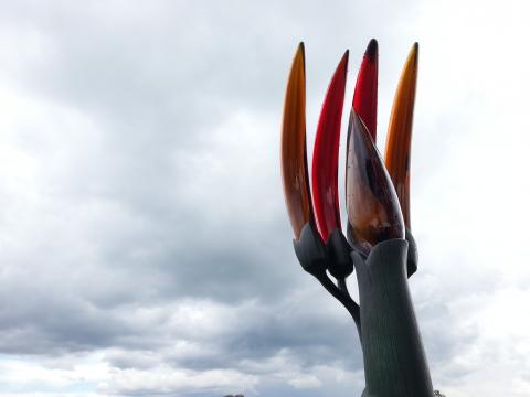 Ron Reichs, Gondwana Banana (detail) 2012, NZ Sculpture OnShore 2012; photo by Rob Garrett