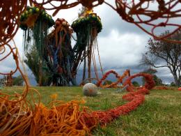 Sacha David Nunn, Ghost Nets Fukushima: In an Ocean of Complacency 2012, NZ Sculpture OnShore 2012; photo by Rob Garrett