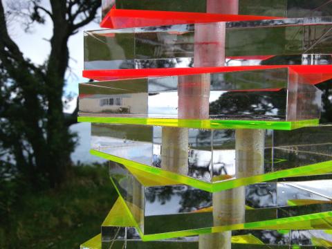 Sally Tagg, Light Totem (detail) 2012, NZ Sculpture OnShore 2012; photo by Rob Garrett